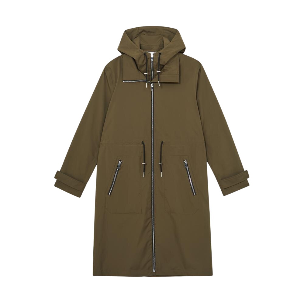 REISS Alizeh Removable-Hood Parka Rain Coat